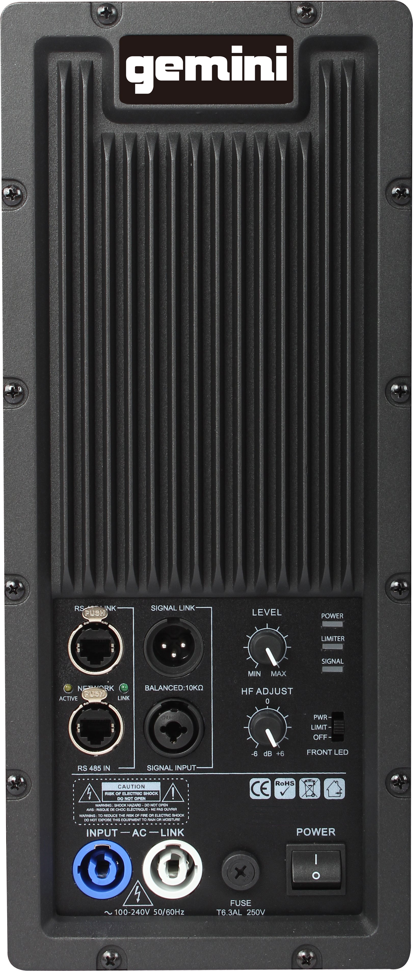 GES-T15A Enforcer Series 15" 2-Way 1600W Powered PA Speaker 