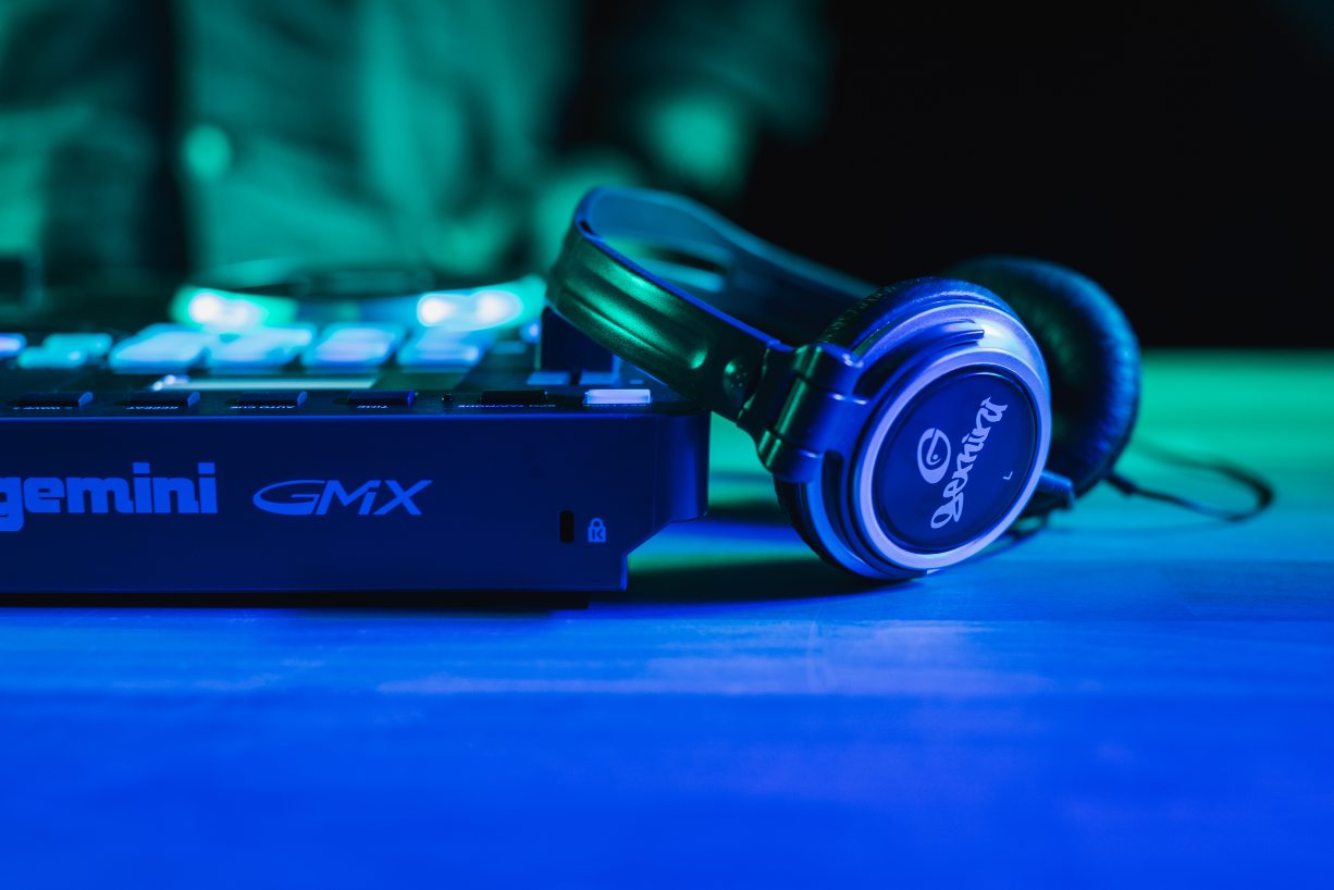 Headphones and media player ready with a karaoke playlist