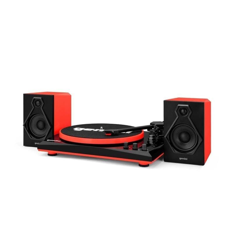 Gemini TT-900BB Giradischi Stereo Con Bluetooth, Altoparlanti 50W E Adattatore 45 – Bianco Elegante