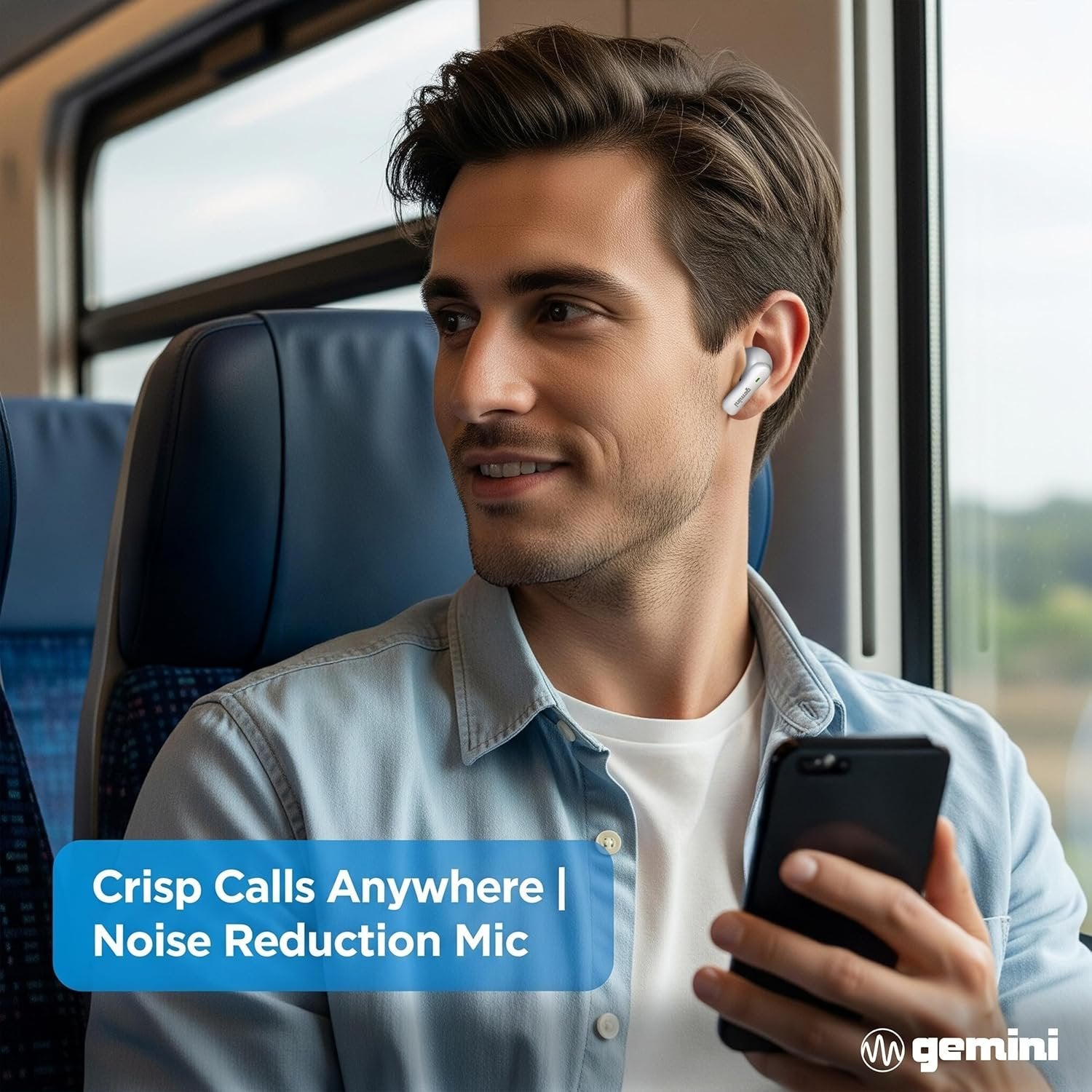 GEBX-100 Bluetooth 5.4 Wireless Earbuds with Charging Case