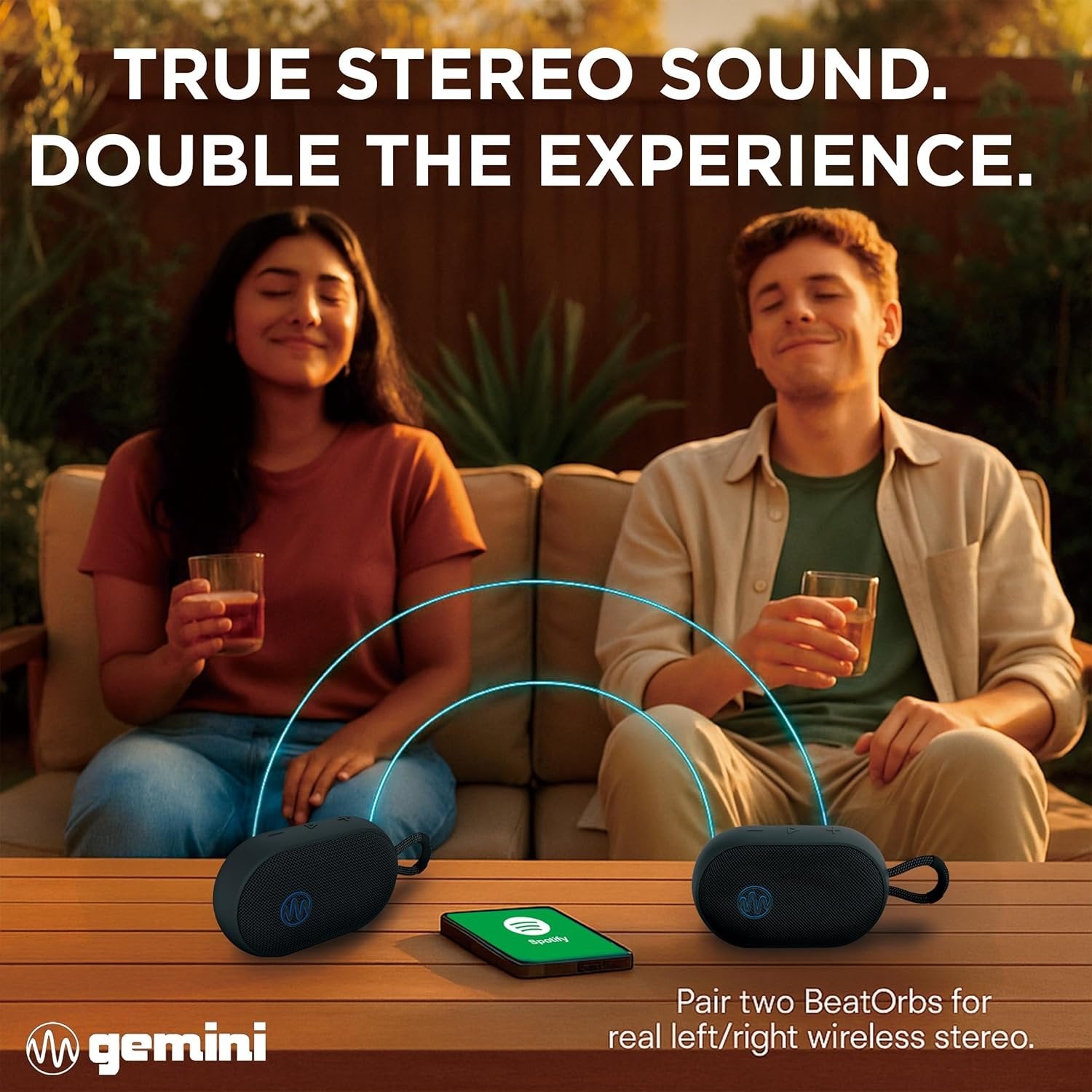bdk Timbre de l'Orient 香水(ユニセックス)箱無し Gemini BEATORB compact waterproof Bluetooth speaker, IPX7